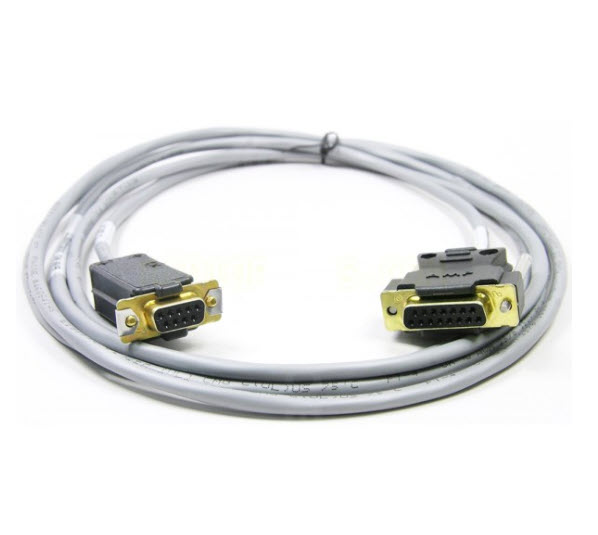 7000-00748601_mot_01.jpg Computerkabel mit zwei D-Sub-Steckverbindern, grau, koaxial.