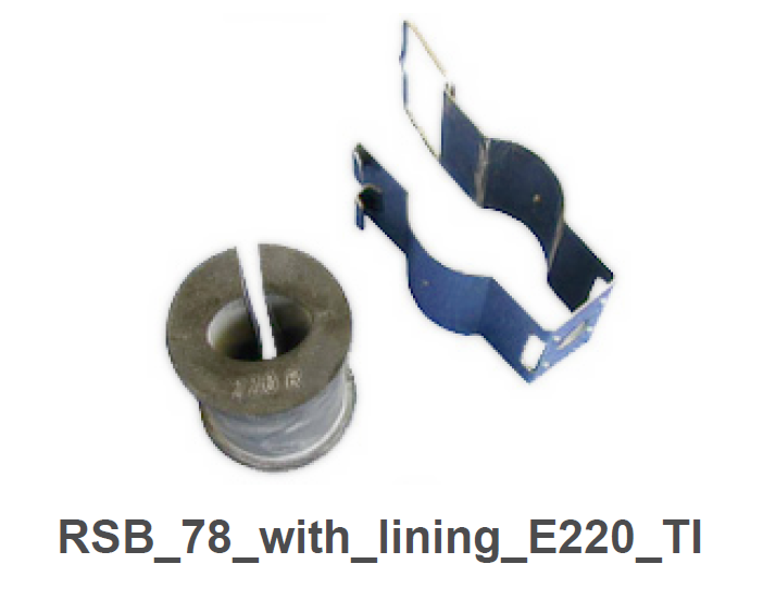 Metallklemme und ringförmiges Bauteil mit Draht.