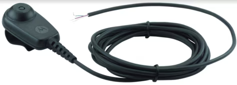 Black cable with right connection, stripped ends.