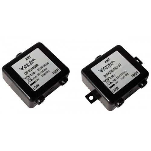 7000_00757988_PRO_01.jpg Zwei rechteckige schwarze elektronische Module mit Etiketten und Anschlüssen.