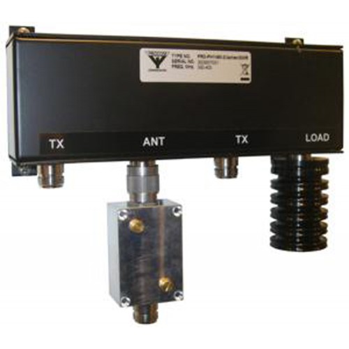 7000-00573300_pro_01.jpg Schwarzer elektronischer Verteiler mit Anschlüssen für TX, ANT und LOAD.