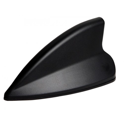 Black shark fin antenna, side view.