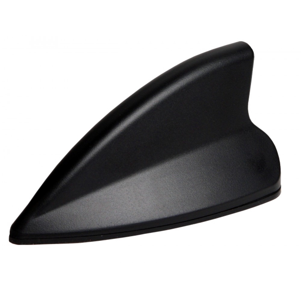 Black car shark fin antenna shape.