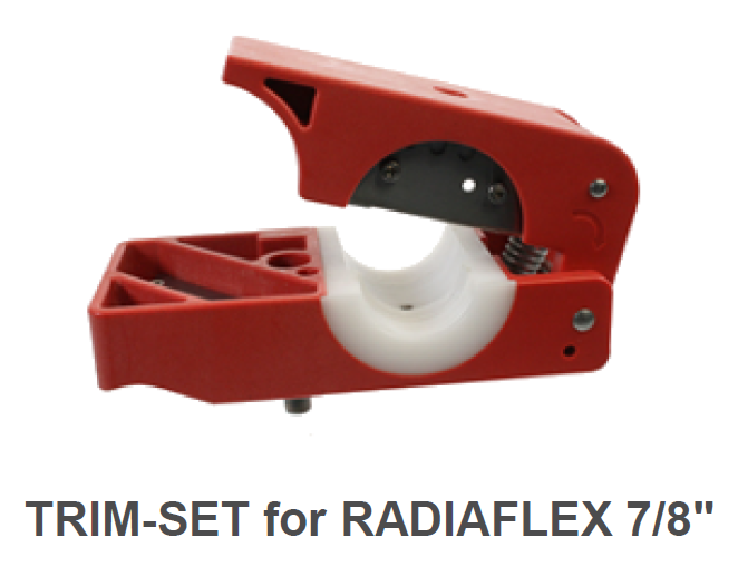 Rotes Schneidewerkzeug für RADIAFLEX 7/8 Zoll-Kabel.