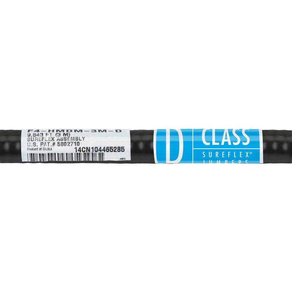 Black cable with label: SureFlex Assembly, 9.843 ft (3 m), patent number 5802710.