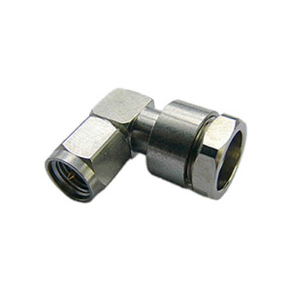 Metal elbow connector with hexagonal ends, used for pipe connection.