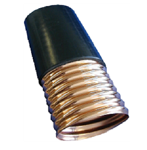 7000-00624100_rfs_01.png Schlauchkupplung aus Kunststoff und Metall, kegelförmig.