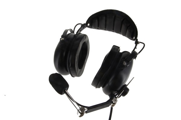Black headphones with microphone