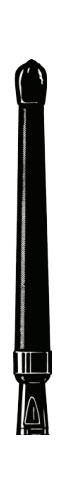 Black rubber baton with rounded tip.