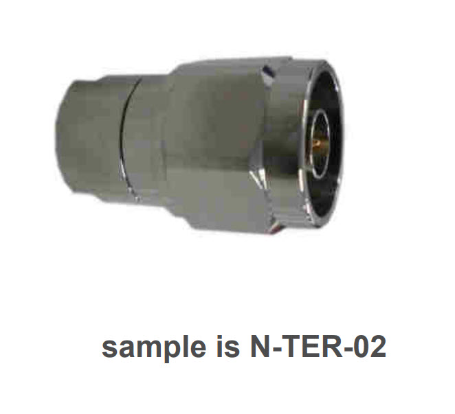 Metal connector labeled 'sample is N-TER-02'.