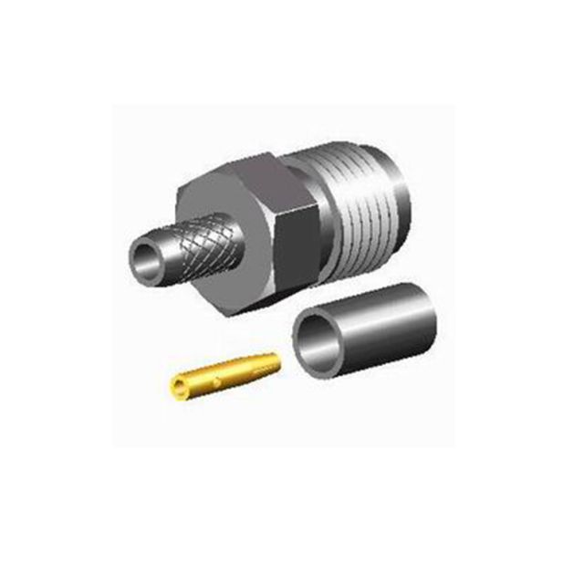 RF-Stecker mit Abschirmungsmaterial und Stiftkontakt