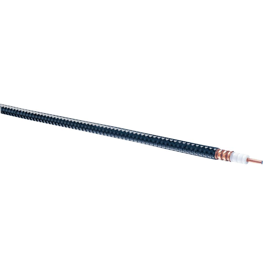 Flexible cable with black braid and copper end