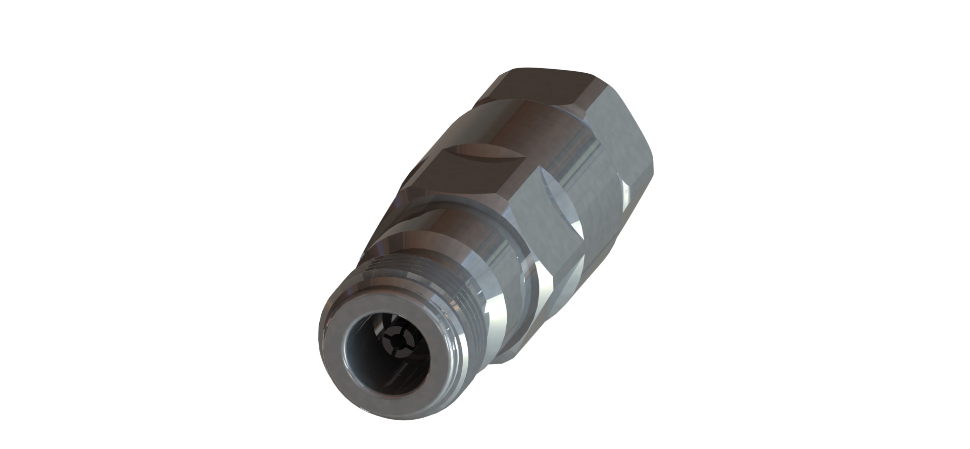Metall-Stecker mit Gewinde und sechseckigem Körper