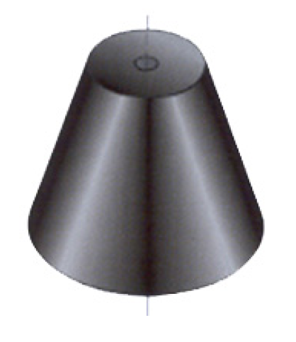 7000-00651901_rfs_01.png Schwarzer Kegel stumpf mit kreisförmiger Oberseite