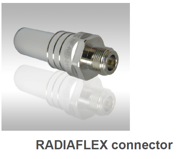 Metallic RAIALFLEX connector with smooth body and threaded end.