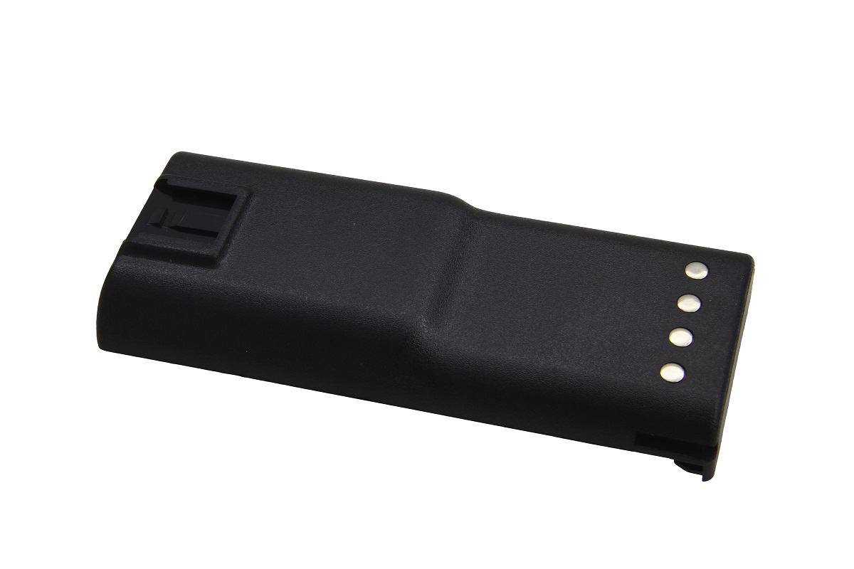 Black rectangular battery with four contacts on one side.