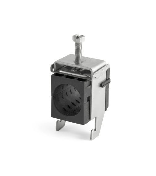 FIM_sRF-C_01.jpg Metal clamp with black plastic part and screw.