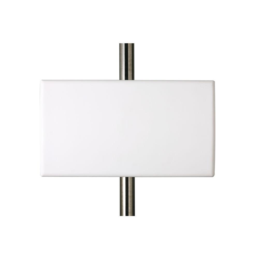 Rectangular white lampshade, mounted vertically.
