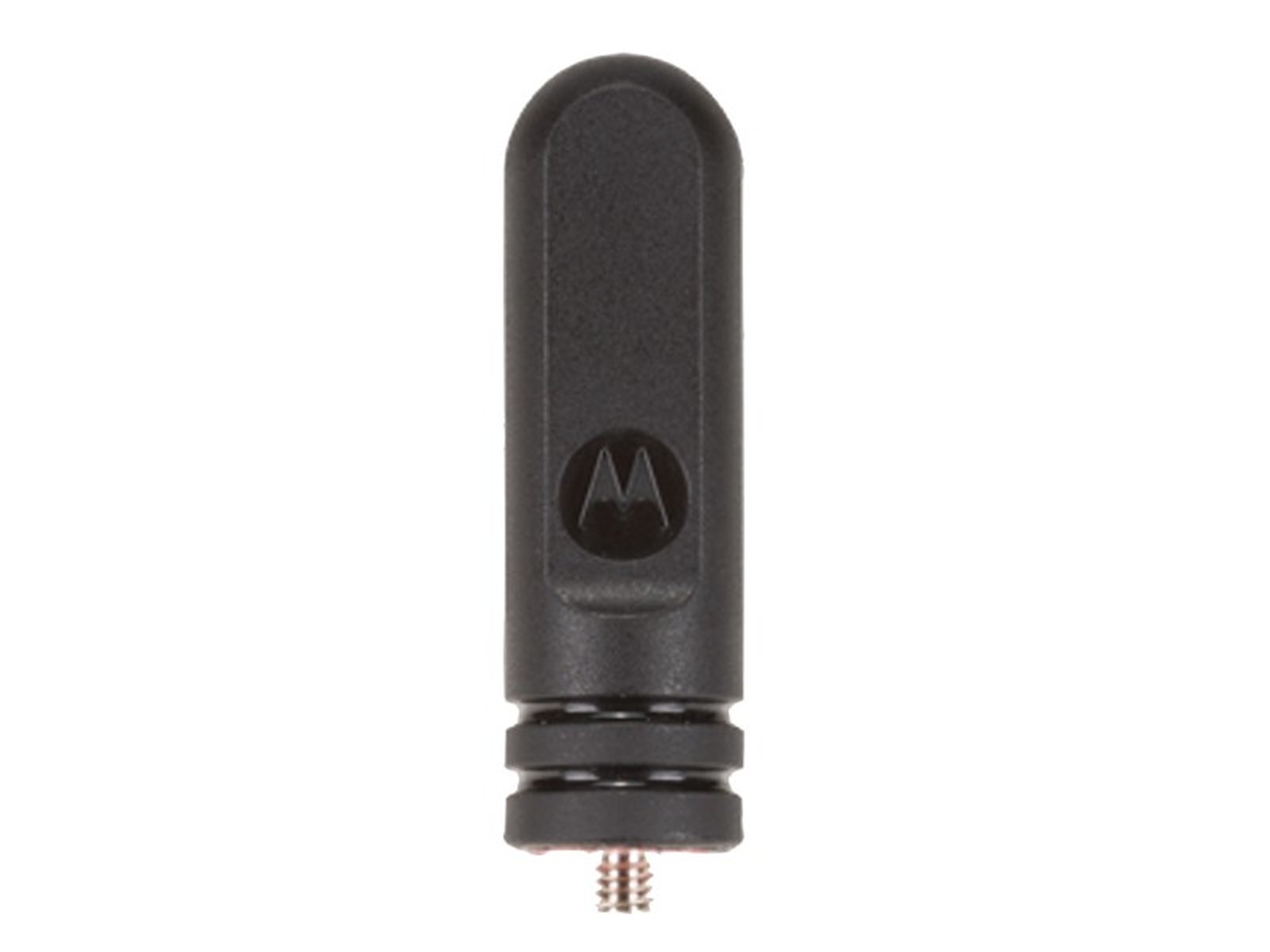 Black antenna with marking.