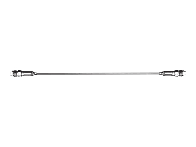 Connector rod with threads at both ends in the center of the frame.