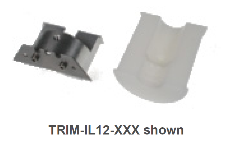7000-00636900_rfs_01.png Zwei TRIM-IL12-XXX Bauteile: schwarz und weiß nebeneinander.