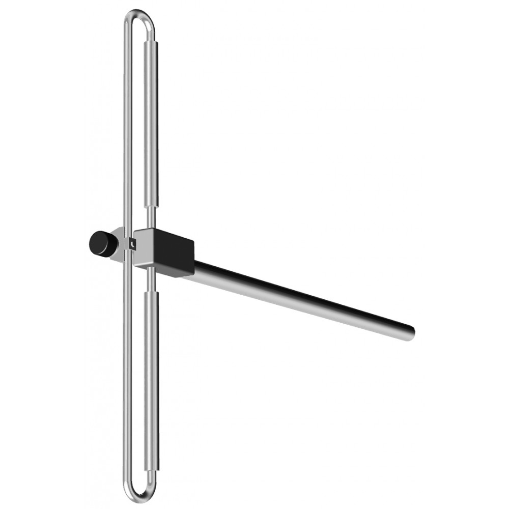 000-00753642_pro_01.jpg Metallischer Handlauf mit Wandhalterung, seitliche Ansicht.