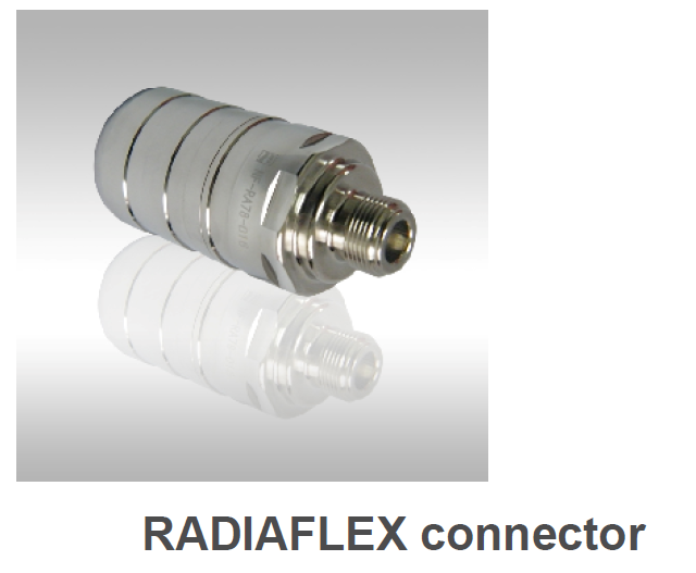Metallischer koaxialer RF-Steckverbinder mit mehreren Ringen.