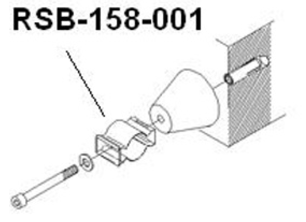 Explosionszeichnung eines mechanischen Bauteils, Bezeichnung RSB-158-001.