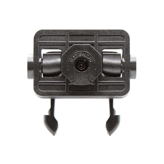 7000_00753677_MOT_01-1.png Plastic holder with grooves and two connectors.