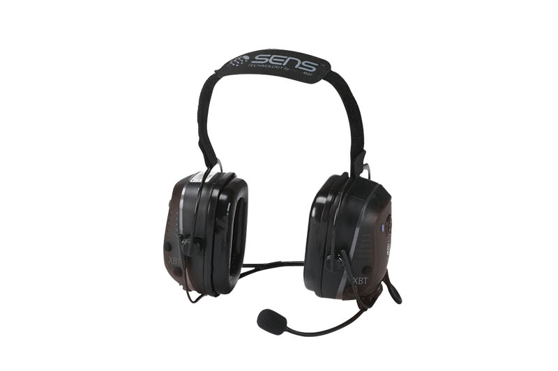 Schwarzes Headset mit Mikrofon und gepolstertem Bügel.