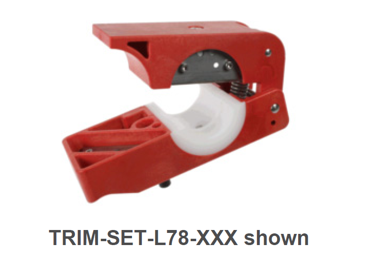 7000-00668400_rfs_01.png Rotes Kunststoffschneidwerkzeug mit integriertem Klingenmechanismus