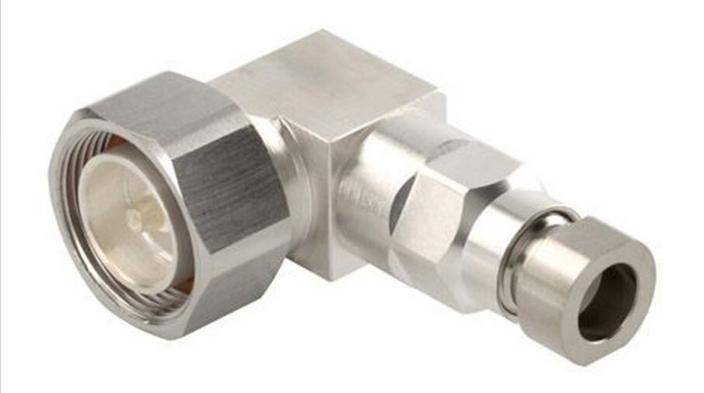 Metall-Winkelstecker für Koaxialkabel mit Schraubverbindung
