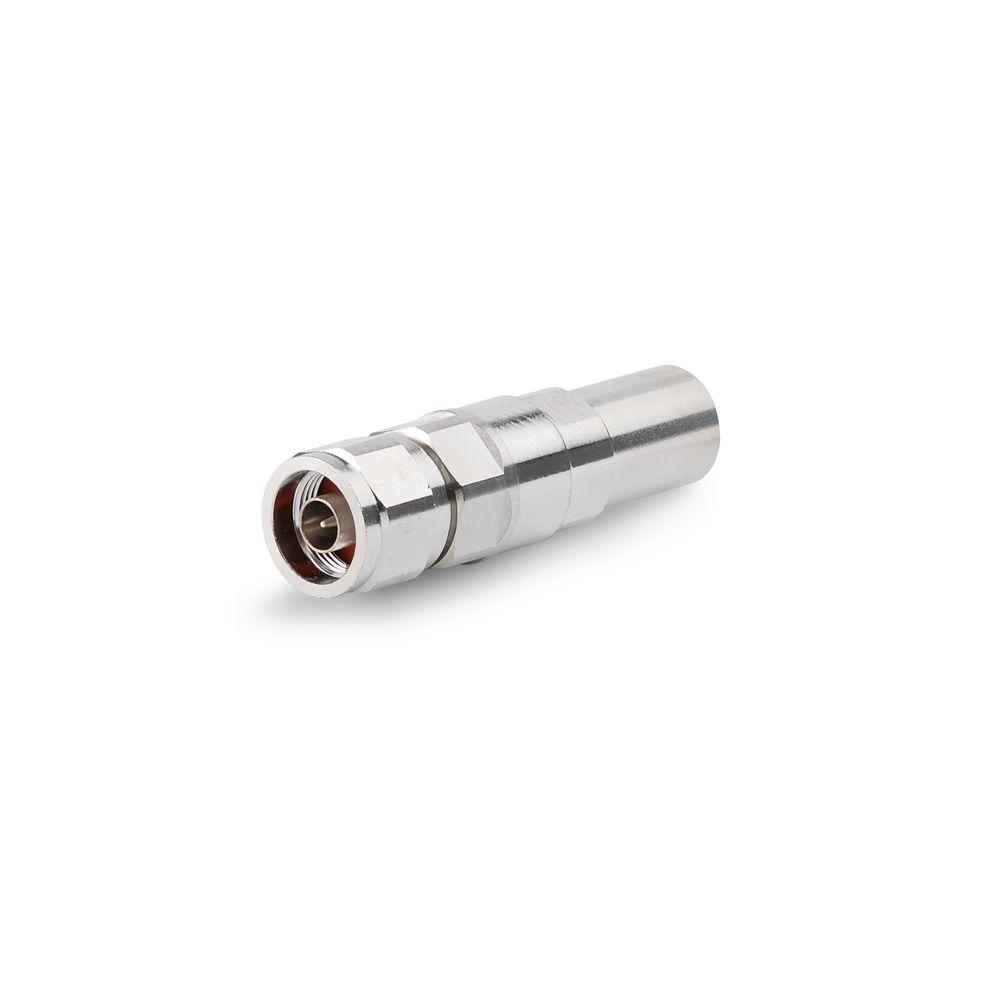 Metall-Steckverbinder, zylindrisch, mit Schraubgewinde.
