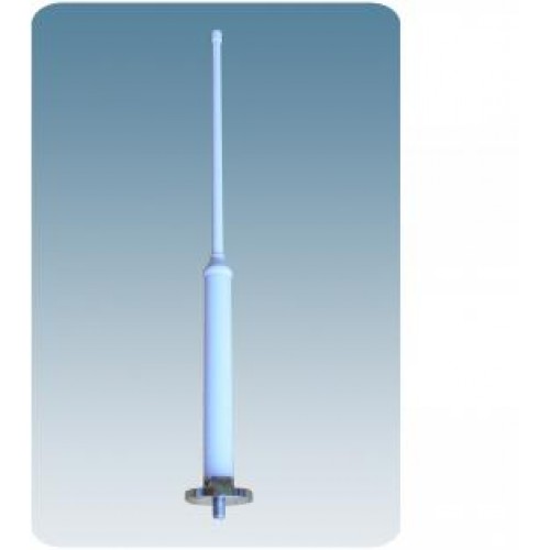 Long, cylindrical antenna with a narrow tip and wide base.