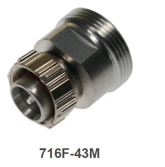 Metallstecker mit Gewindeaufsatz und Rillenstruktur, Bezeichnung 716F-43M