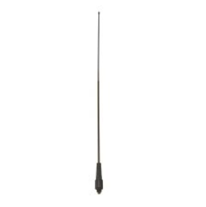 Black radio antenna with screw base
