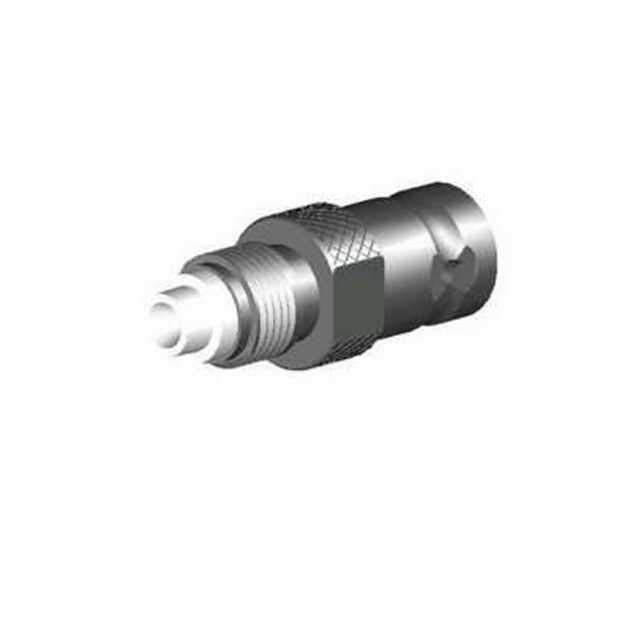 Metallischer Stecker mit Gewinde und runder Spitze.