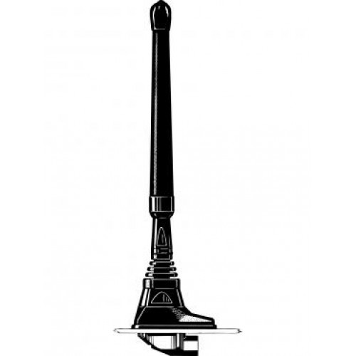Illustration einer vertikalen Fahrzeugantenne.