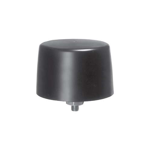 Schwarze Radarkuppelantenne mit Gewindebasis.