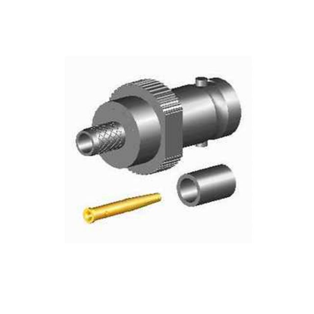 Elektrischer Steckverbinder mit drei Komponenten: Stecker, Hülse, Stift.