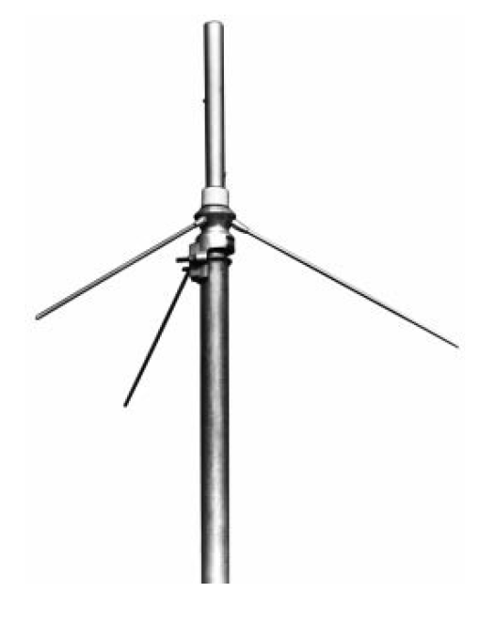 Metallstangen mit zentralem Rohr und schrägstehenden Verbindungsstangen