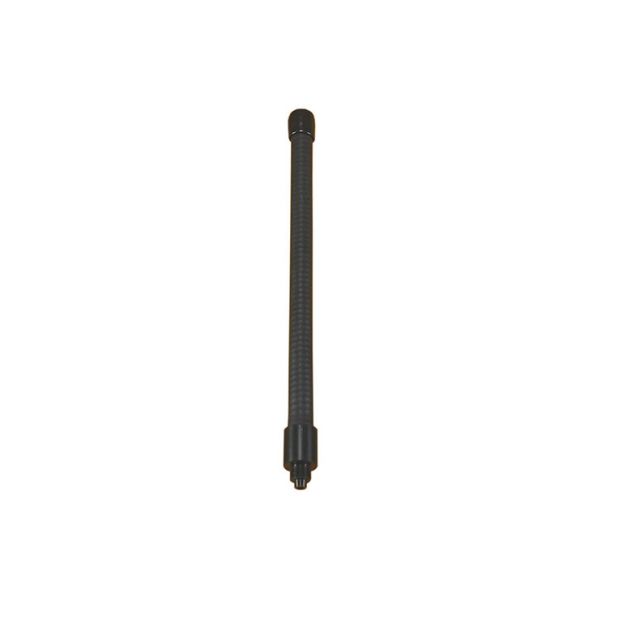 Long black rod with textured surface, ends with details.