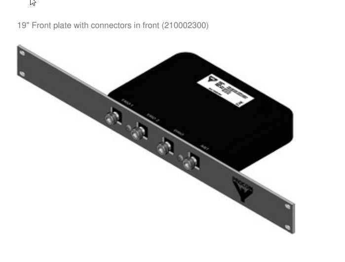 7000-00491100_pro_01.jpg 19-inch front plate with four connectors at the front.