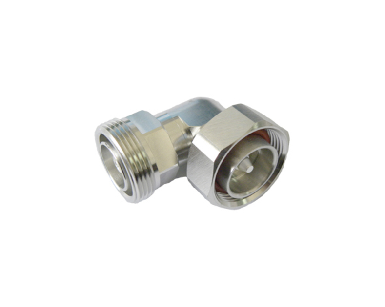 90-degree metal elbow connector with male thread and nut