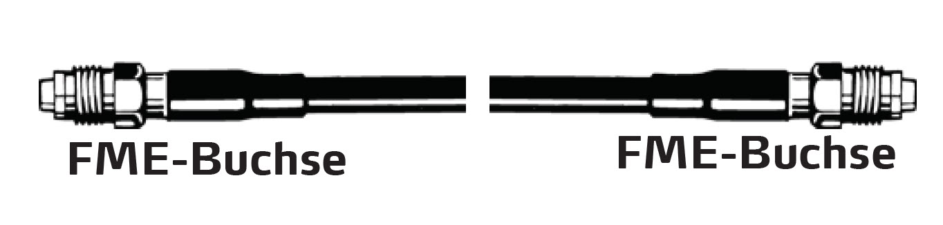 7000-00488200_pro_01.jpg Zwei FME-Buchsen mit Kabeln, symmetrisch angeordnet.