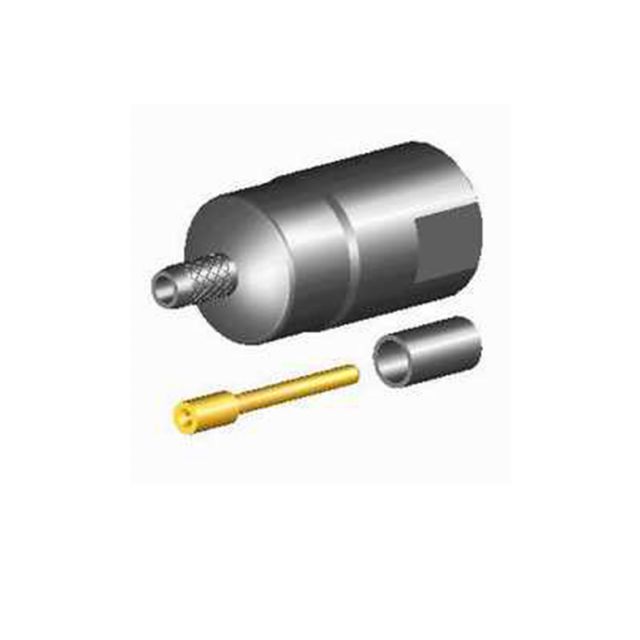 Grafik eines Koaxialkabel-Steckers mit Hülse und Stift.
