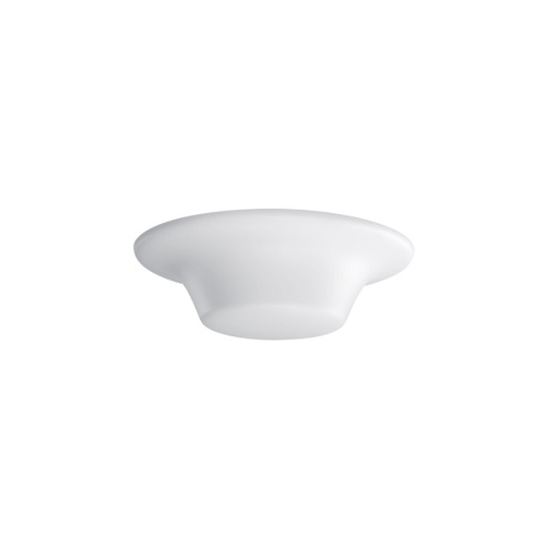 White, flat ceiling light on a black background.