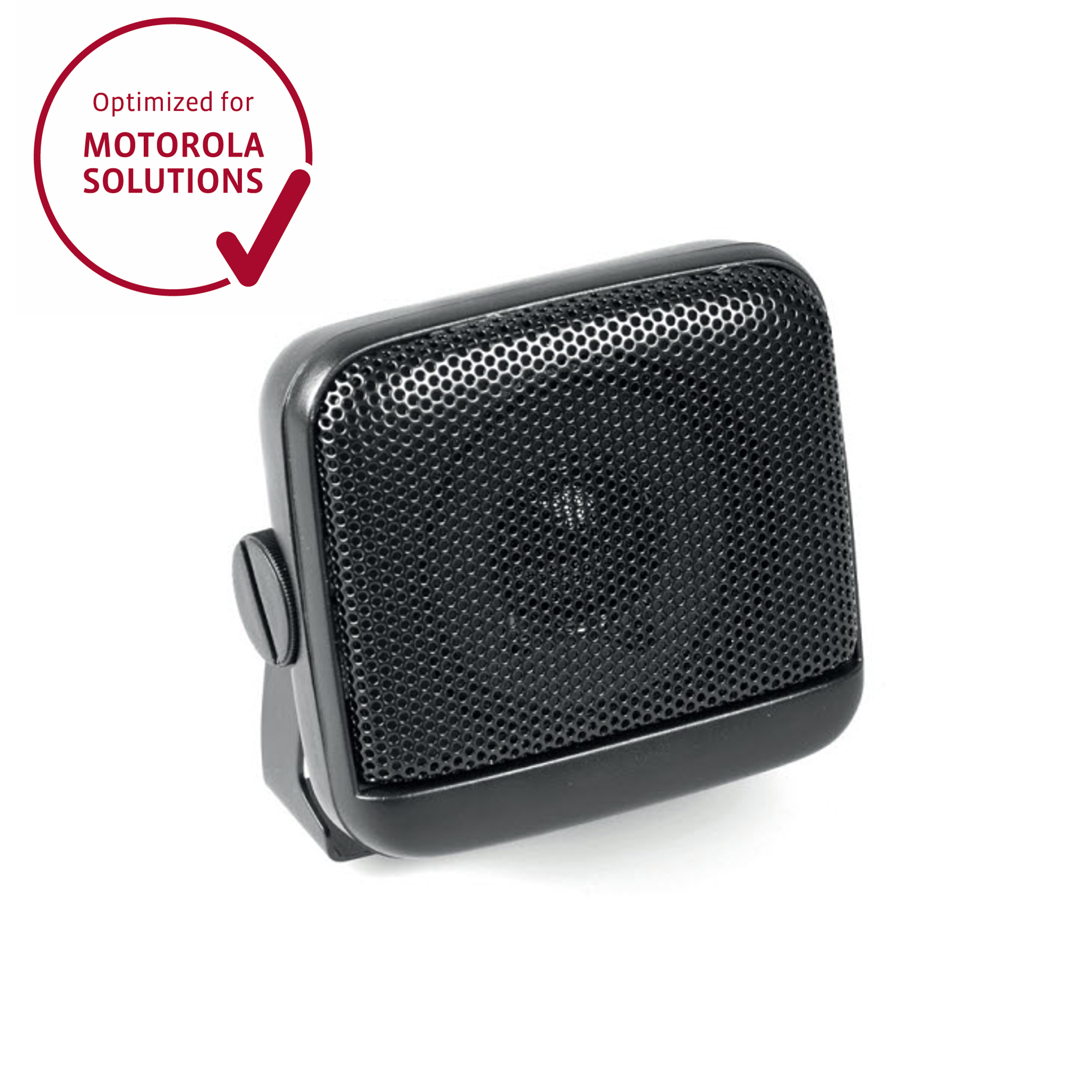Schwarzer Lautsprecher, optimiert für Motorola Solutions.