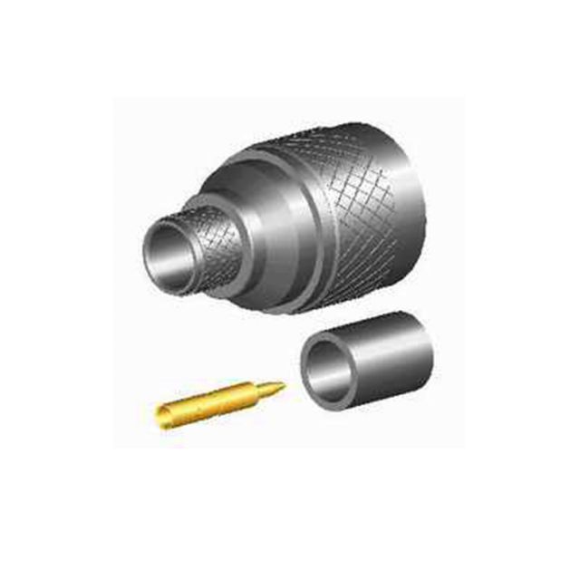 Connector with sleeve and pin, technical drawing.