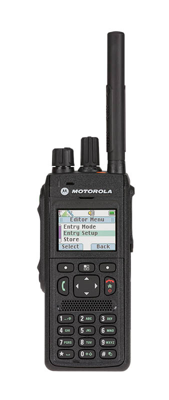 Handheld radio with display and keypad